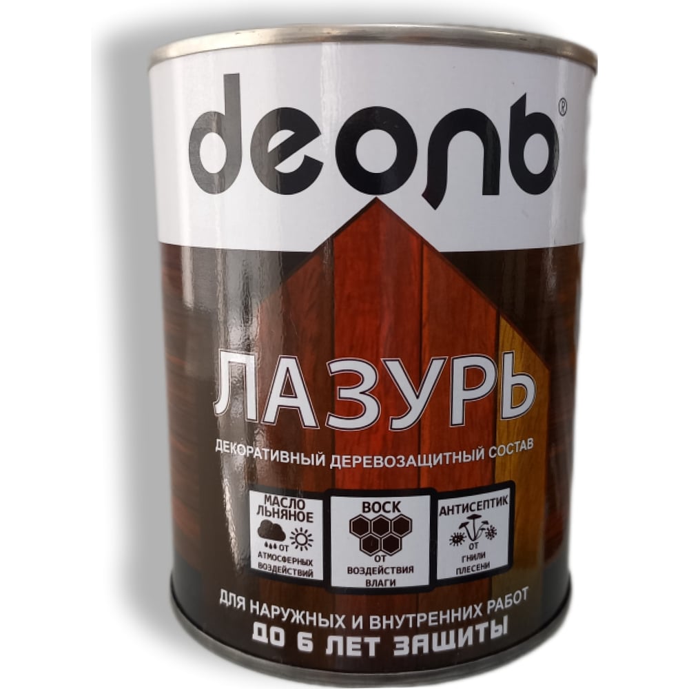 Изображение товара Лазурь Деоль Пепельный полуглянцевый 0,75 л для защиты древесины