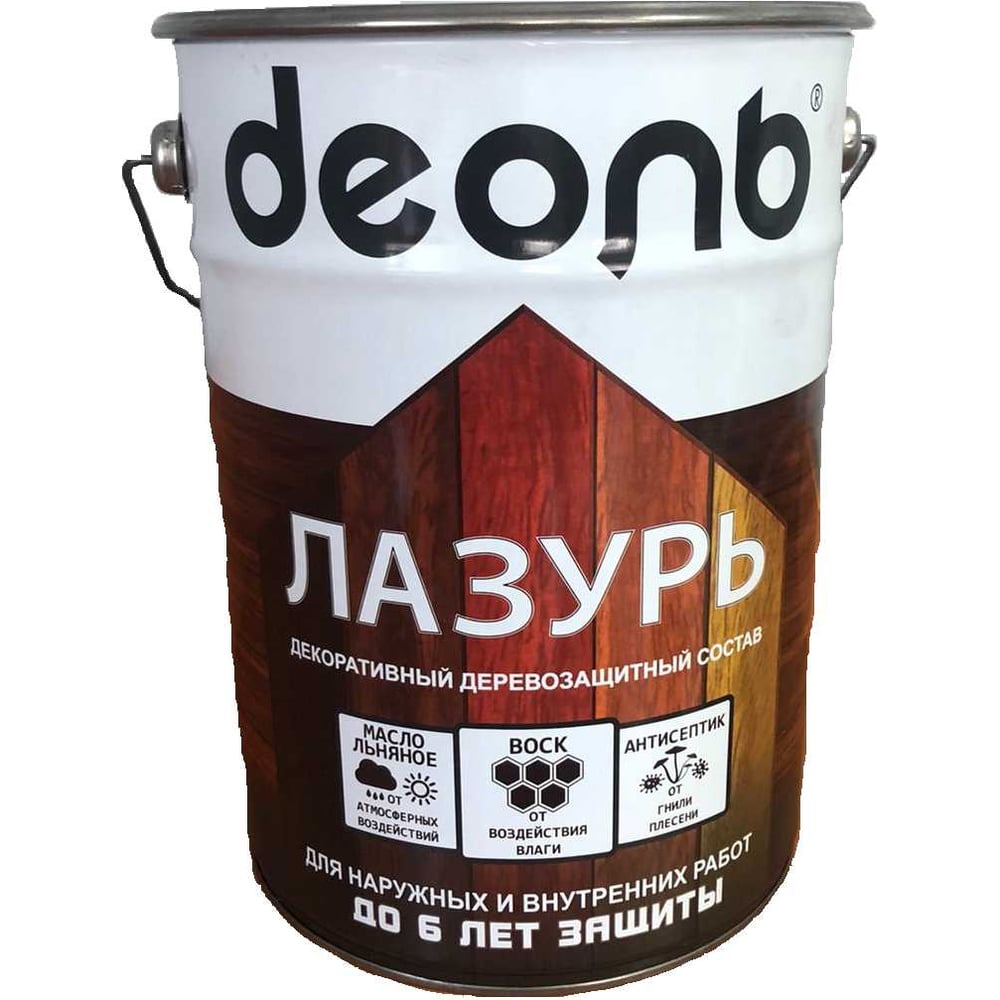 Изображение товара Лазурь Деоль Пепельный полуглянцевая защитная и декоративная лазурь для дерева