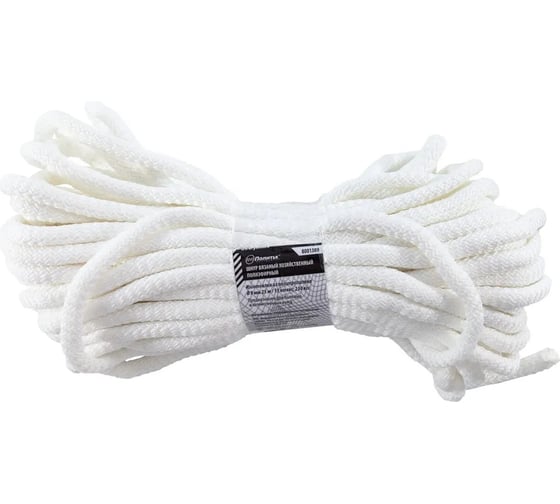 Изображение товара Вязаный полиэфирый хозяйственный шнур Политех диаметр 9 мм, 25 м, 11 ктекс, 230 кгс 8001309