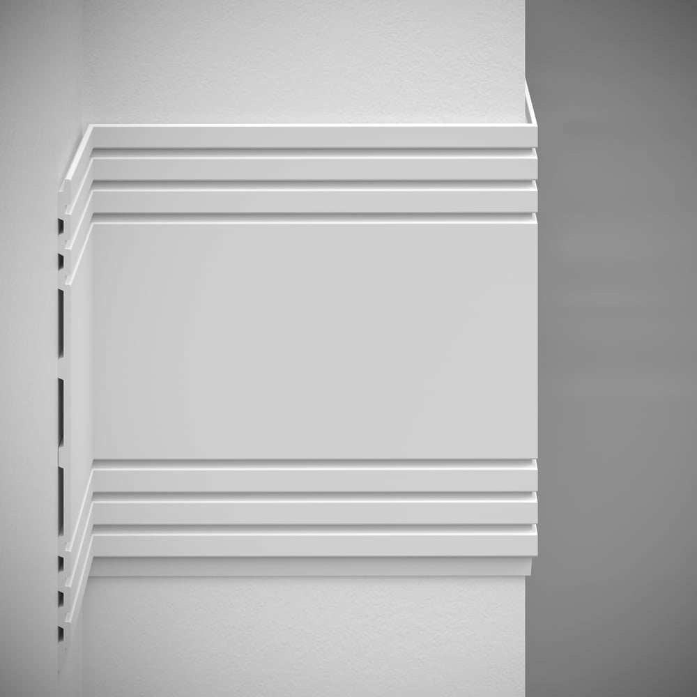 Изображение товара Декоративная 3D панель Decomaster A309 для стен и потолков, влагостойкая, белая