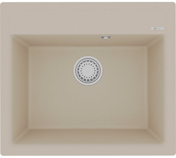 Изображение товара Мойка кухонная из кварцгранита Lemark HANKA 570 цвет: бежевый, комплектация: крепеж, сливная арматура с переливом арт. 9910014