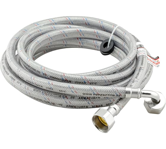 Изображение товара Подводка для стиральных машин угловая PROFACTOR LUXE в/в 3/4" - 500см PF WFH 591.500