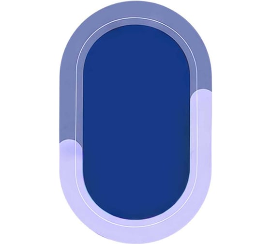 Изображение товара Коврик Homium Home Sil, синий, овальный, 50х80 см homemat06-02