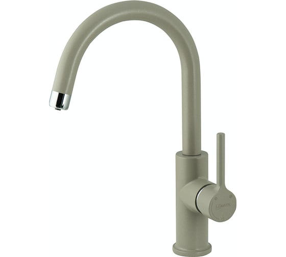 Изображение товара Смеситель для кухни Lemark COMFORT с подключением к фильтру питьевой воды, высота излива 21 см, длина 18 см, латунь/грей LM3073PGR