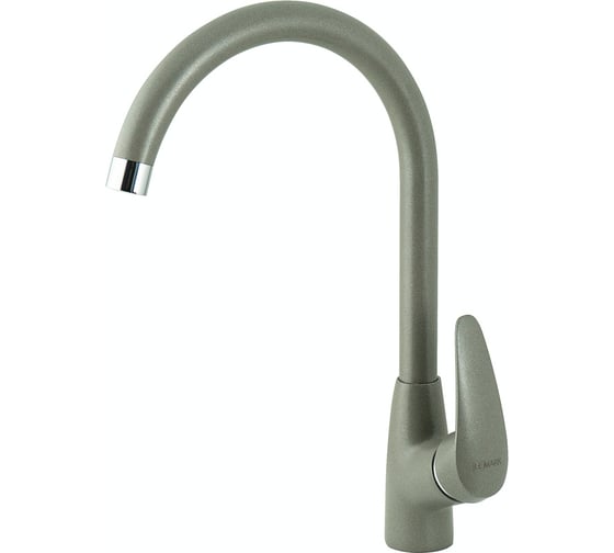 Изображение товара Смеситель для кухни Lemark LINARA с высоким поворотным изливом, цвет: серый шёлк LM0405PGS