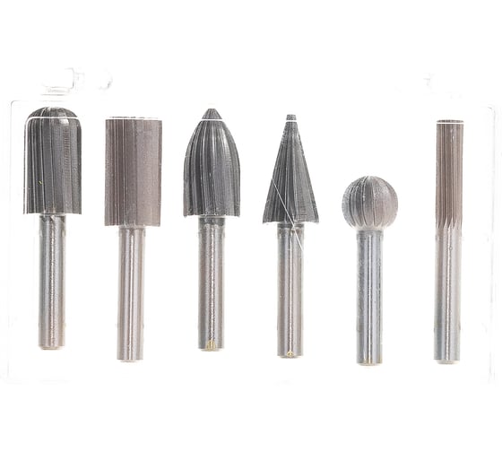 Изображение товара Набор фрез твердосплавных по дереву (6 шт; 6 мм; HSS) SKRAB 37224