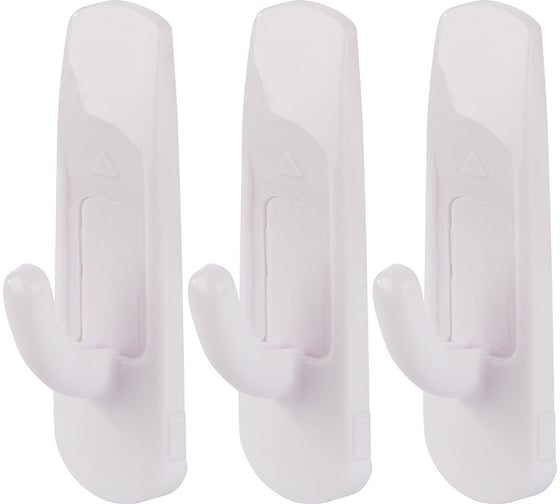 Изображение товара Самоклеящиеся крючки Park ABS-пластик, 1.2х1.7 см, 3 шт. 008083