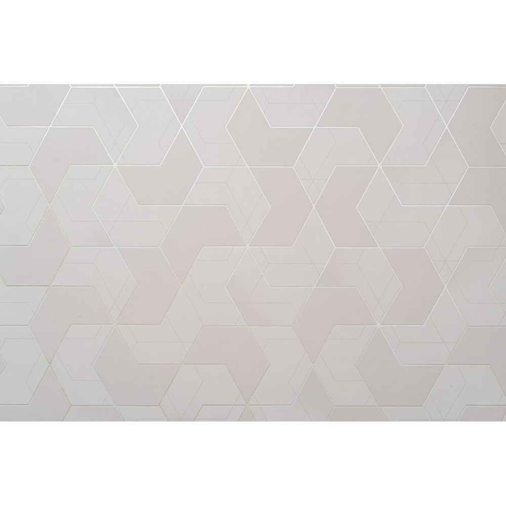 Изображение товара Обои Ecoline декор Призма горячее тиснение 10х1.06 м в бежевом цвете