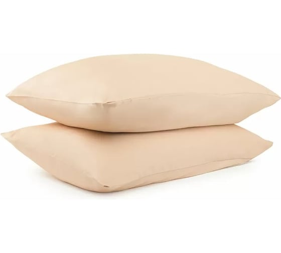 Изображение товара Набор из двух наволочек из сатина бежево-розового из коллекции Essential Tkano 50x70 см TK20-PC0023