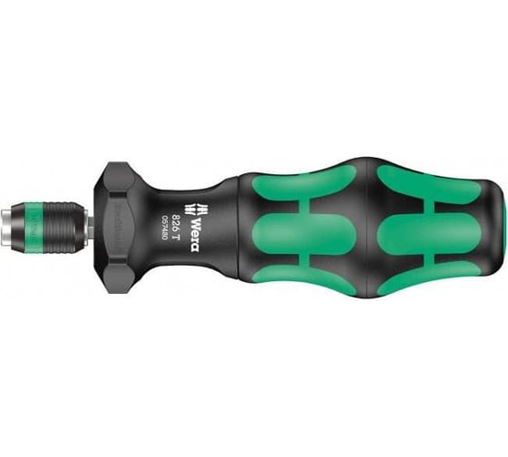 Изображение товара Ручка-держатель WERA 826 T Kraftform Turbo быстрозажимной патрон Rapidaptor, 1/4 x 146 мм WE-057480