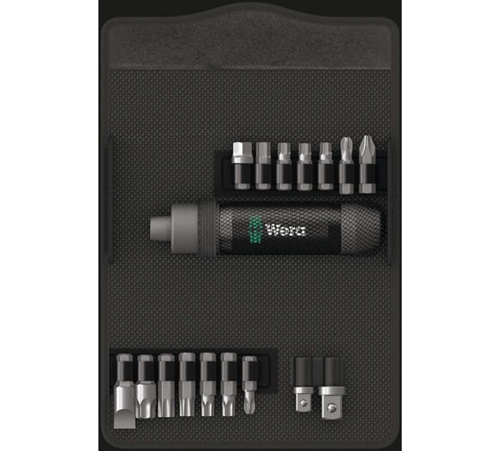 Изображение товара Набор ударного винтоверта WERA 2090/17 90 Нм с битами 5/16, 17 пр. WE-072017