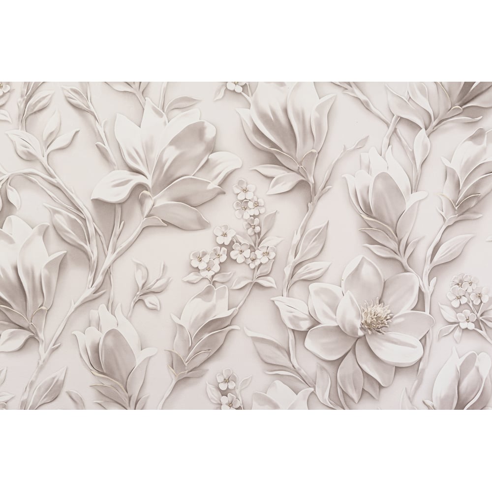 Изображение товара Обои OVK Вивальди горячее тиснение 10х1.06 м бежевый цвет цветы рельефные