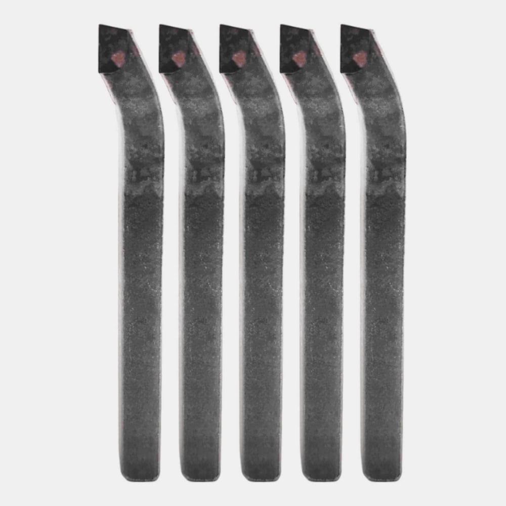 Изображение товара Набор из 5 проходных упорных изогнутых резцов ВК8 16x10x110 ГОСТ 18879-73