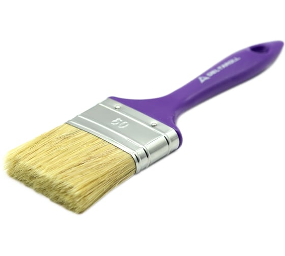 Изображение товара Кисть со смешанной светлой щетиной Deltaroll фиолетовая ручка, 60x15 мм 12560