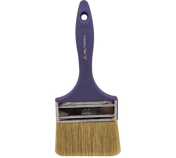 Изображение товара Кисть со смешанной светлой щетиной Deltaroll фиолетовая ручка, Делтаролл 100x15 мм 12599