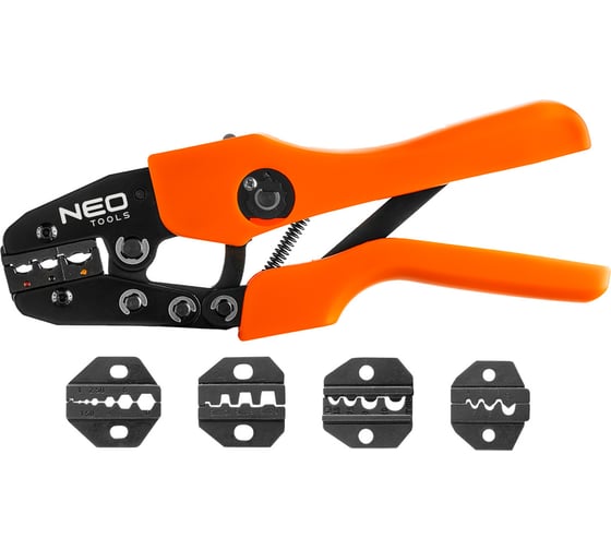 Изображение товара Клещи для обжима концов втулок NEO Tools набор из 5 губок 01-537