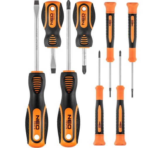 Изображение товара Набор отверток NEO Tools 8 шт SL/PH двухкомп рукоятка 04-194