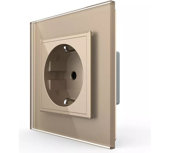 Изображение товара Розетка электрическая LIVOLO 16A, 1 пост, цвет золотой VL-C7C1EU-13