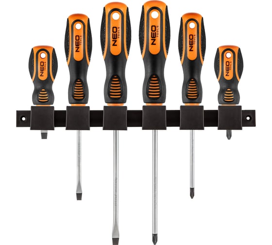 Изображение товара Набор отверток NEO Tools 6 шт SL/PH двухкомп рукоятка 04-193
