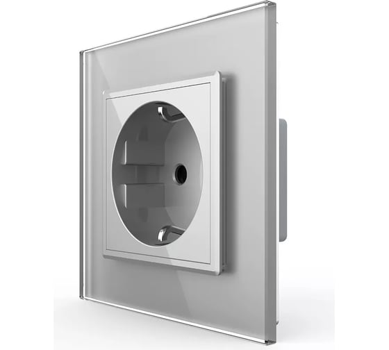 Изображение товара Розетка электрическая LIVOLO 16A, 1 пост, цвет серый VL-C7C1EU-15