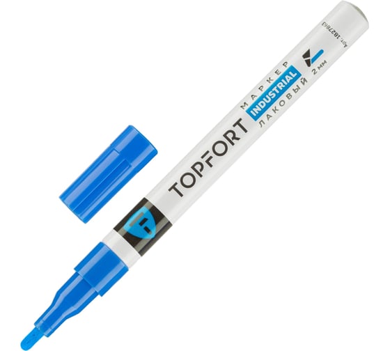 Изображение товара Маркер лаковый Topfort Industrial 2 мм, синий 1827863