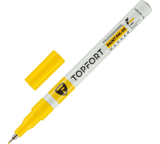 Изображение товара Маркер лаковый Topfort Paint 1 мм, желтый 1827699