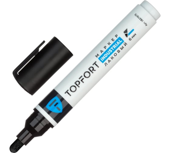 Изображение товара Маркер лаковый Topfort Industrial 6 мм, черный 1827873