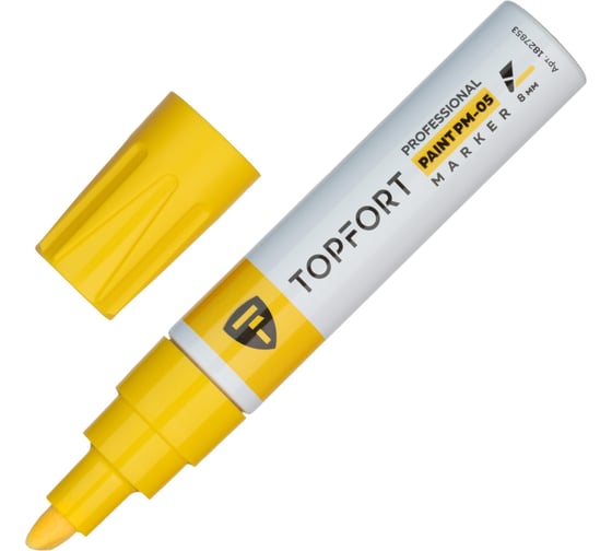 Изображение товара Маркер лаковый Topfort Paint 8 мм, желтый 1827853