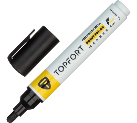 Изображение товара Маркер лаковый Topfort Paint 6 мм, черный 1827843