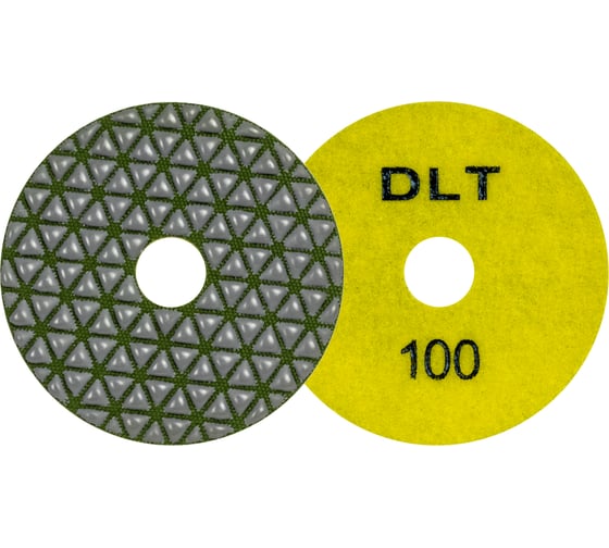 Изображение товара Круг алмазный гибкий шлифовальный №2, P100, 100 мм, для сухой шлифовки DLT 0642