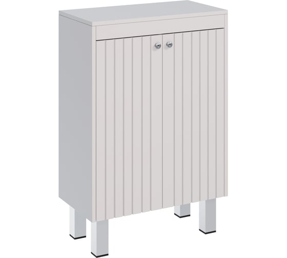 Изображение товара Шкаф Lemark ROMANCE 60 см, подвесной/напольный, с откидной корзиной для белья, цвет корпуса, фасада: белый глянец LM07R35N-SH