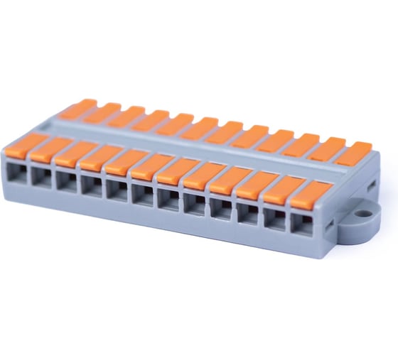 Изображение товара Клемма соединительная универсальная проходная Cabeus 12 полюсов, с рычагом, 0,5-6,0, 1 шт. MX662-12R