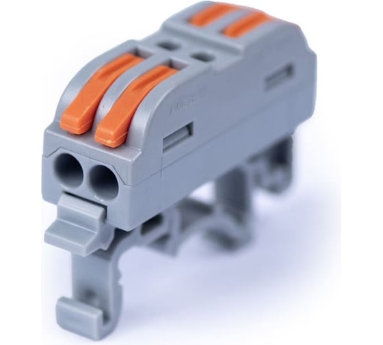 Изображение товара Клемма соединительная универсальная проходная Cabeus 2 полюса, с рычагом, на DIN-рейку 0,08-2 MX223-2D