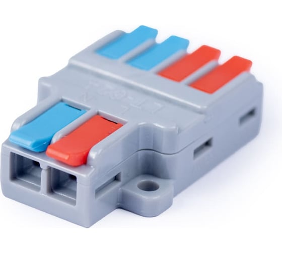 Изображение товара Клемма соединительная универсальная проходная Cabeus 2-4 полюса, с рычагом, 0,08-6,0, 1 шт. MX-624