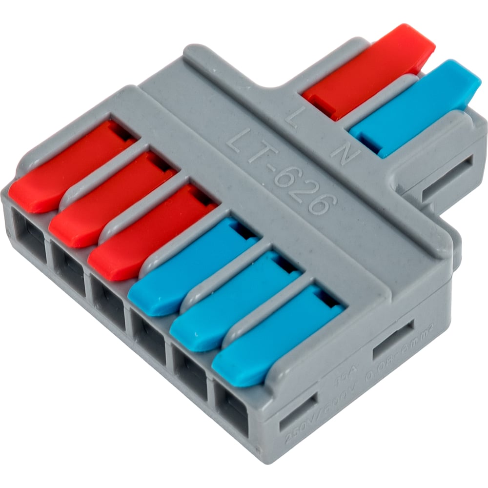 Изображение товара Клемма Cabeus MX-626 2-6 полюса с рычагом, 0,08-6 мм², 35 А, 600 В