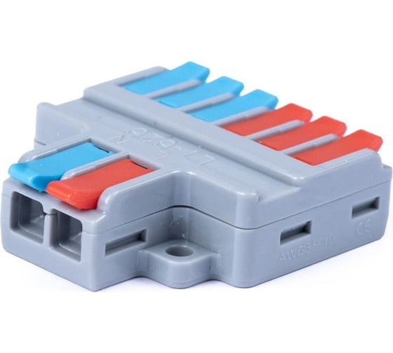 Изображение товара Клемма соединительная универсальная проходная Cabeus 2-6 полюса, с рычагом, 0,08-6,0, 1 шт. MX-626