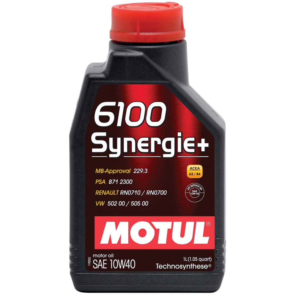 фото Масло моторное 6100 synergie+ (1 л; 10w40) motul 108646