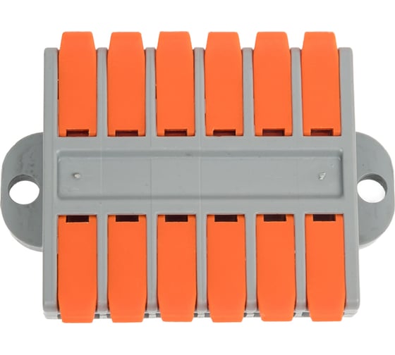 Изображение товара Клемма соединительная универсальная проходная Cabeus 6 полюсов, с рычагом, 0,5-6,0, 1 шт. MX662-6R
