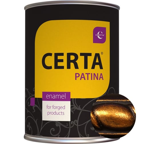 Изображение товара Термостойкая атмосферостойкая патина для печей и мангалов Certa красное золото 0,5 кг PATR0025