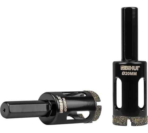 Изображение товара Коронка алмазная по стеклу и керамике, гальваническая, 20 мм BIHUI DBW20