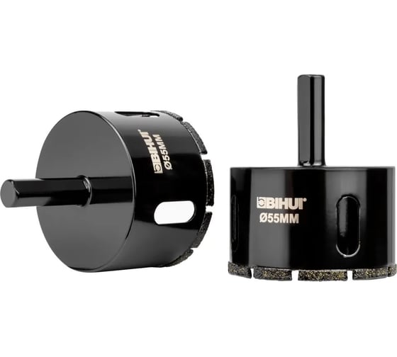 Изображение товара Коронка алмазная по стеклу и керамике, гальваническая, 55 мм BIHUI DBW55