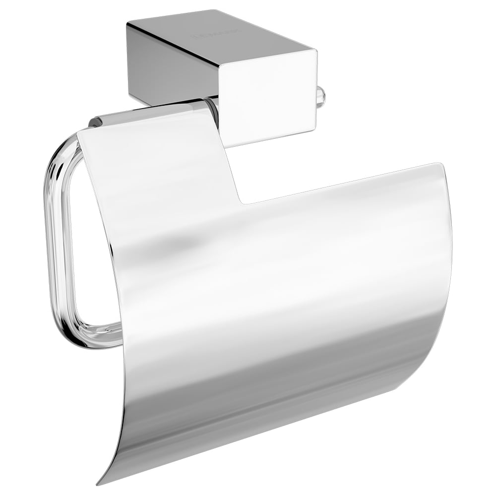 Изображение товара Держатель Lemark SMOOTH LINE с крышкой - хром, настенный, 138×143 мм
