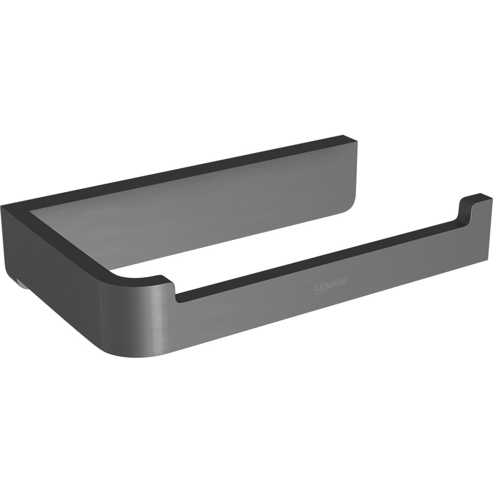 Изображение товара Держатель для туалетной бумаги Lemark SMOOTH LINE графит - стильное решение для ванной