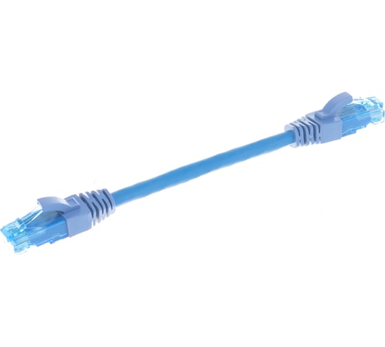 Изображение товара Шнур NIKOMAX U/UTP, 4 пары, категория 6, 7х0.205 мм, синий, 0.15 м NMC-PC4UE55B-001-C-BL