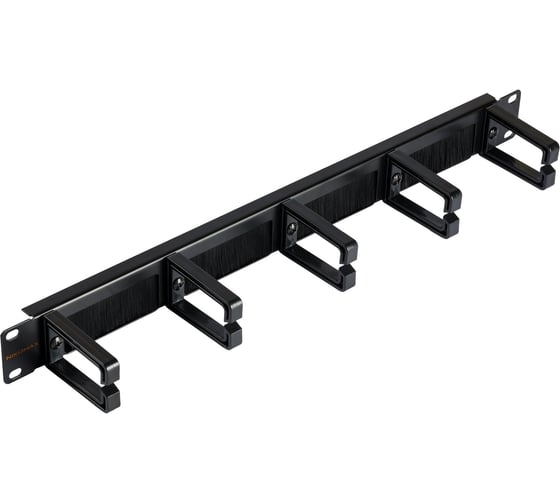 Изображение товара Органайзер NIKOMAX 19", 1U, кольца 53мм, пластиковые кольца, с щетками, черный, 2шт. NMC-OP530HB-1U-BK-2