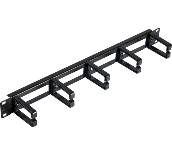 Изображение товара Органайзер NIKOMAX 19, 1U, кольца 53 мм, пластиковые кольца, с отверстиями, черный, 2 шт. NMC-OP530H-1U-BK-2