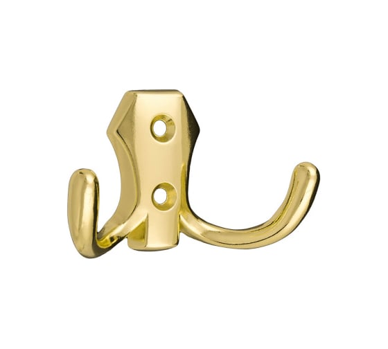 Изображение товара Крючок Tech-Krep/Zitar 2405, 2-х рожковый, золото 1 шт - пакет 129916