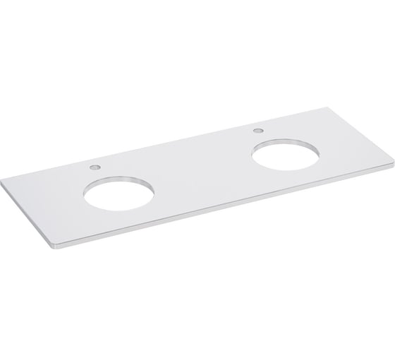 Изображение товара Столешница Lemark OLIVIA 125 см, под 2 раковины, из стекла, цвет: белый LM08OL125S