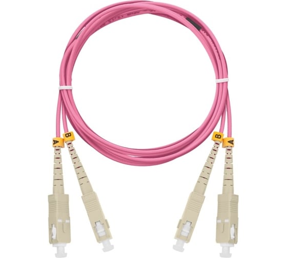 Изображение товара Шнур NIKOMAX оптический соединительный, MM 50/125 OM4, 2мм, 5м NMF-PC2M4C2-SCU-SCU-005