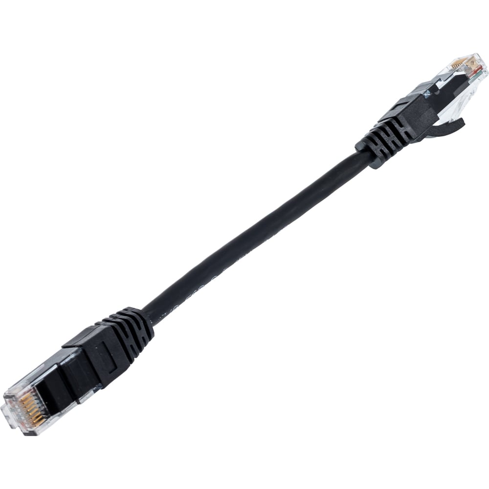 Изображение товара Шнур NIKOMAX U/UTP 4 пары категория 5e 0,15м черный RJ45 кабель